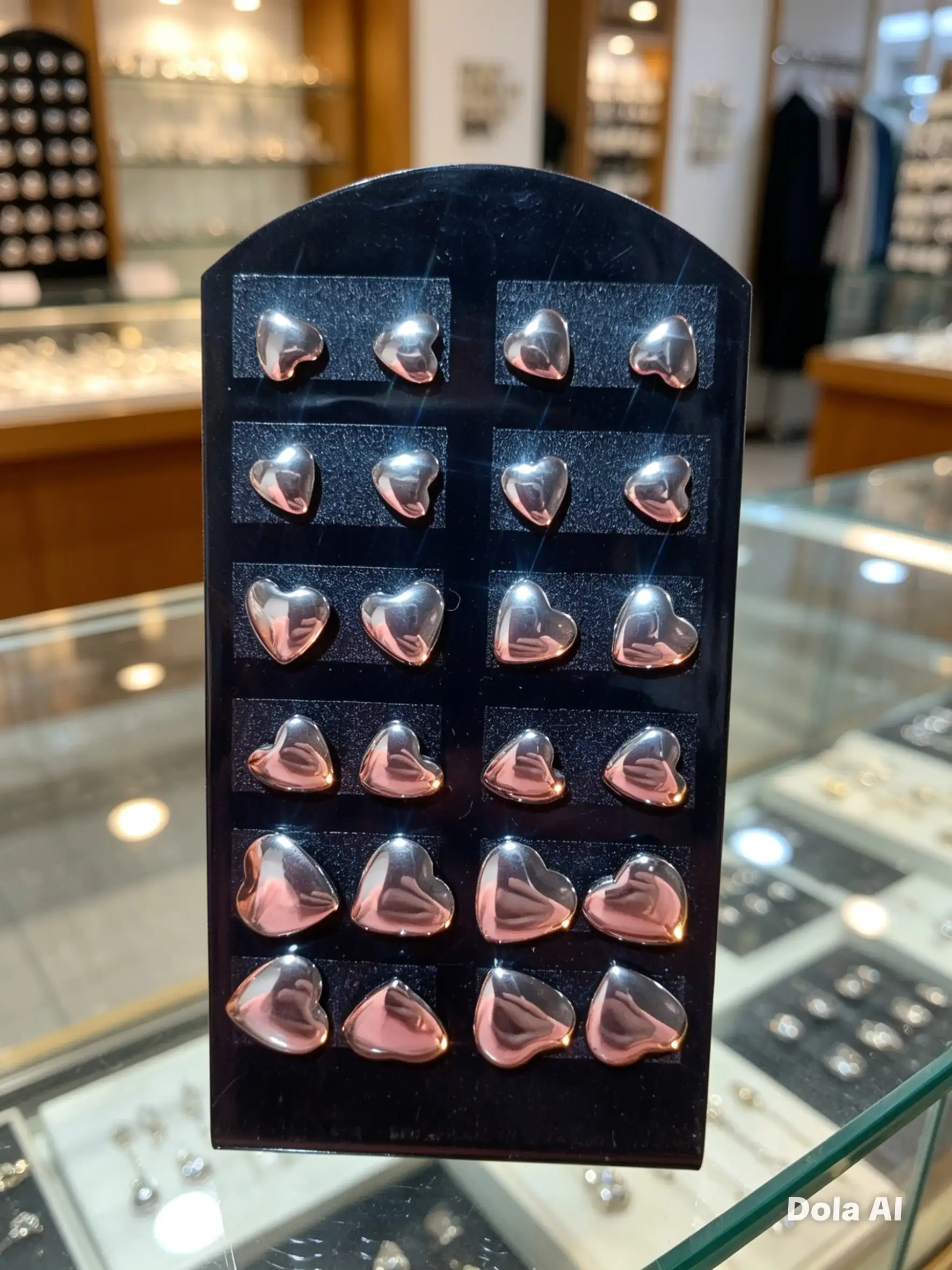Aros corazón (x12) precio de c/par