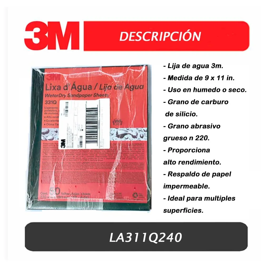 LIJA AGUA 3M-331Q GRANO 240