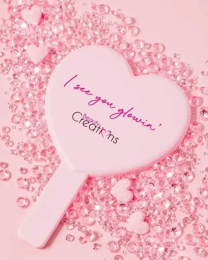 ESPEJO " CORAZON ROSA " 2