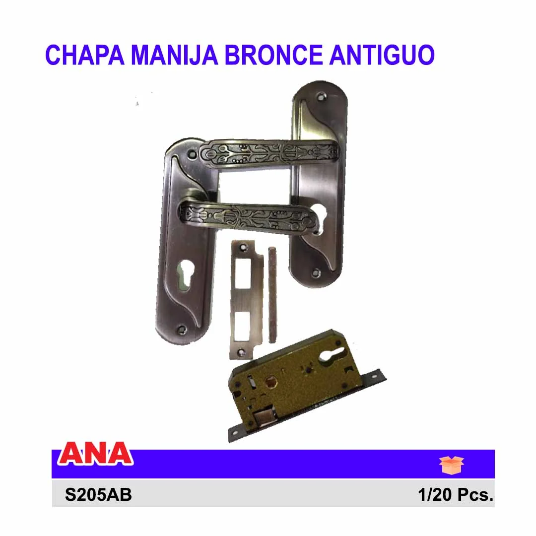 CHAPA MANIJA M/ ANA 205 AB BRONCE ANTIGUO 