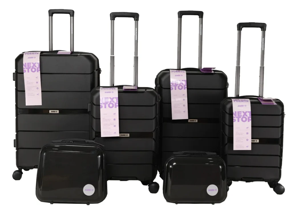 SET DE VALIJAS X 6 IMPERMEABLES, COLOR NEGRO