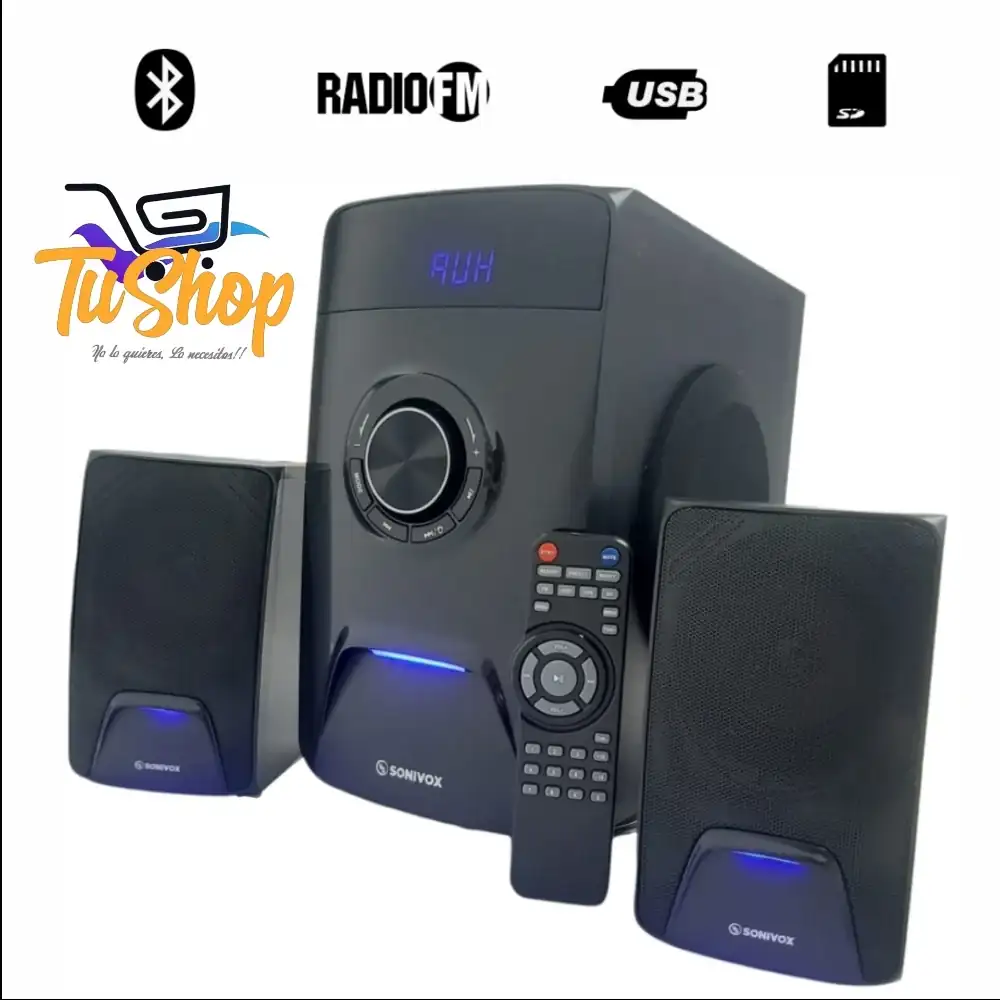 Teatro En Casa 2.1 Multimedia Parlante Sonido + Control Remoto