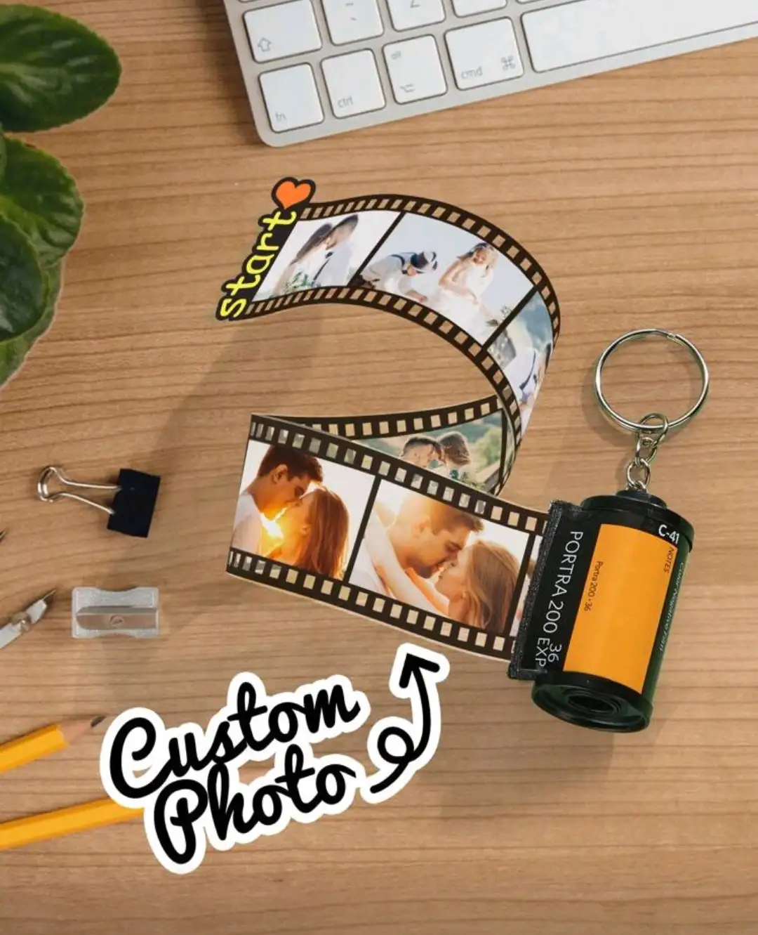 1 pieza Llavero personalizado de película para parejas con foto y texto. Llavero personalizado de pareja con película fotográfica. Llavero personalizado de película fotográfica. Llavero personalizado con imagen. Llavero de rollo de película de la cámara personalizado. Regalo de llavero de rollo de película de la cámara para novio, novia, recuerdo, cumpleaños, pareja, aniversario, Día de San Valentín, regalo para ella, él, mamá, papá, esposa, esposo, amigo 2