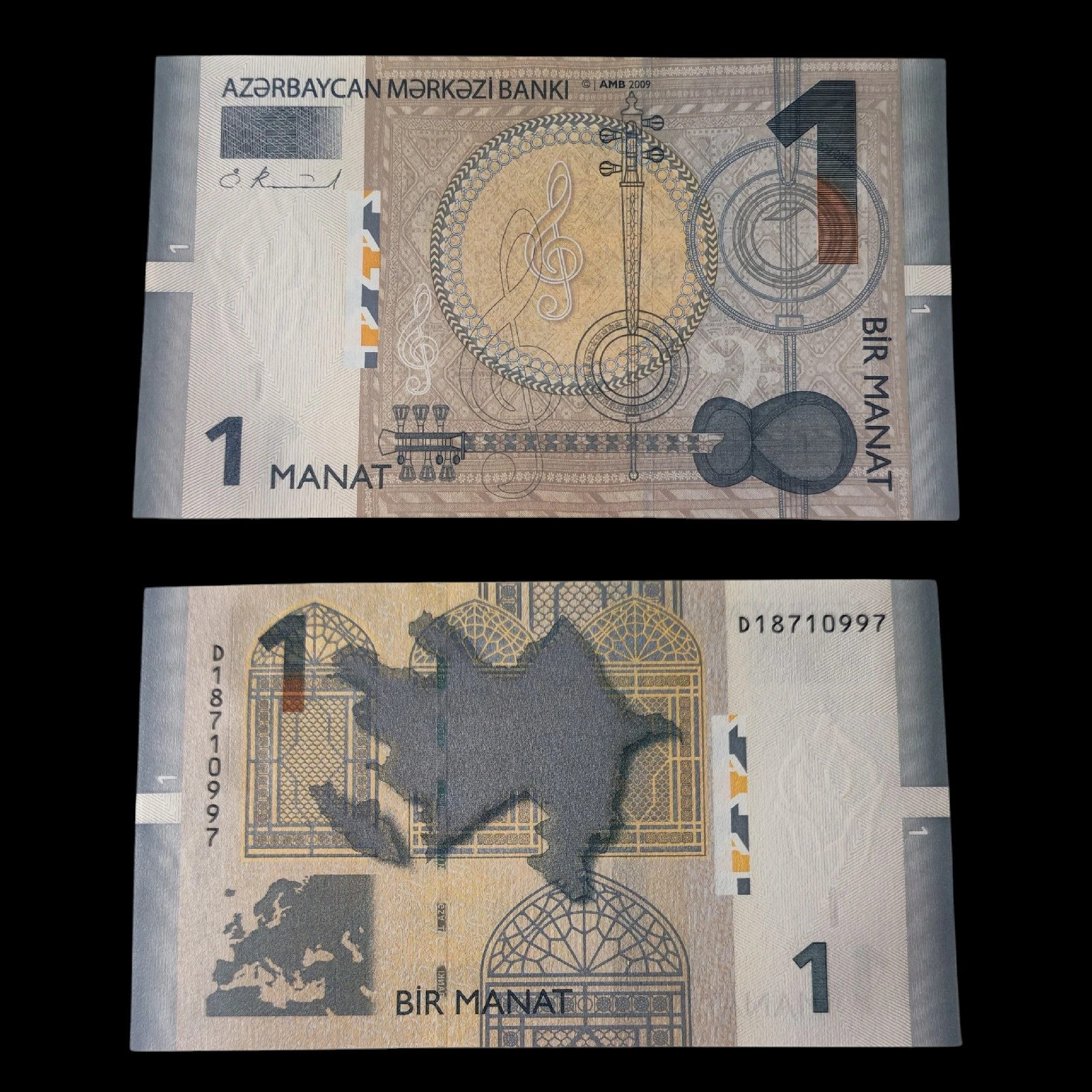 ° Azerbaiyán 1 manat UNC