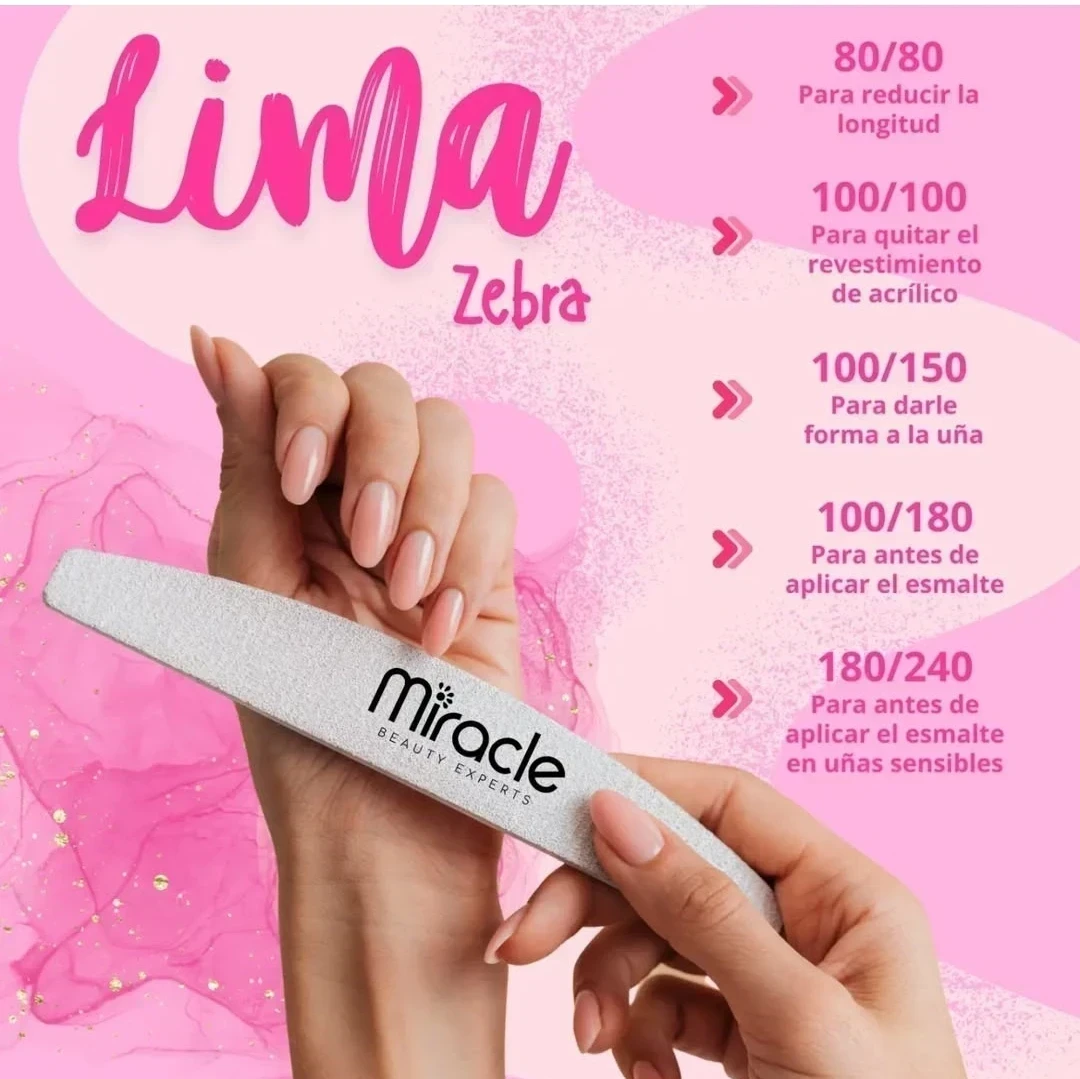 miracle lima para acrilico 180 240