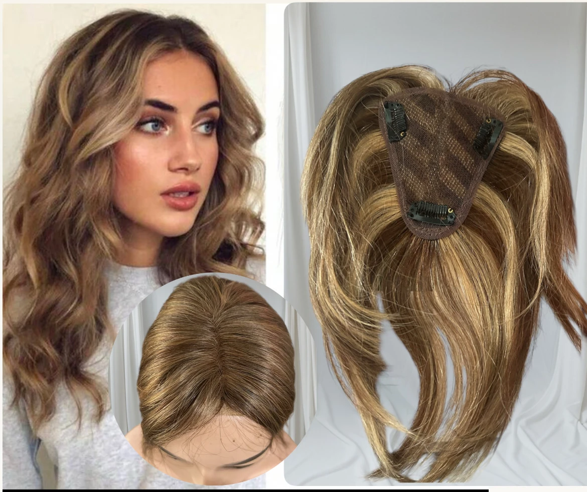 Topper cabello humano 4/27 de 6” 