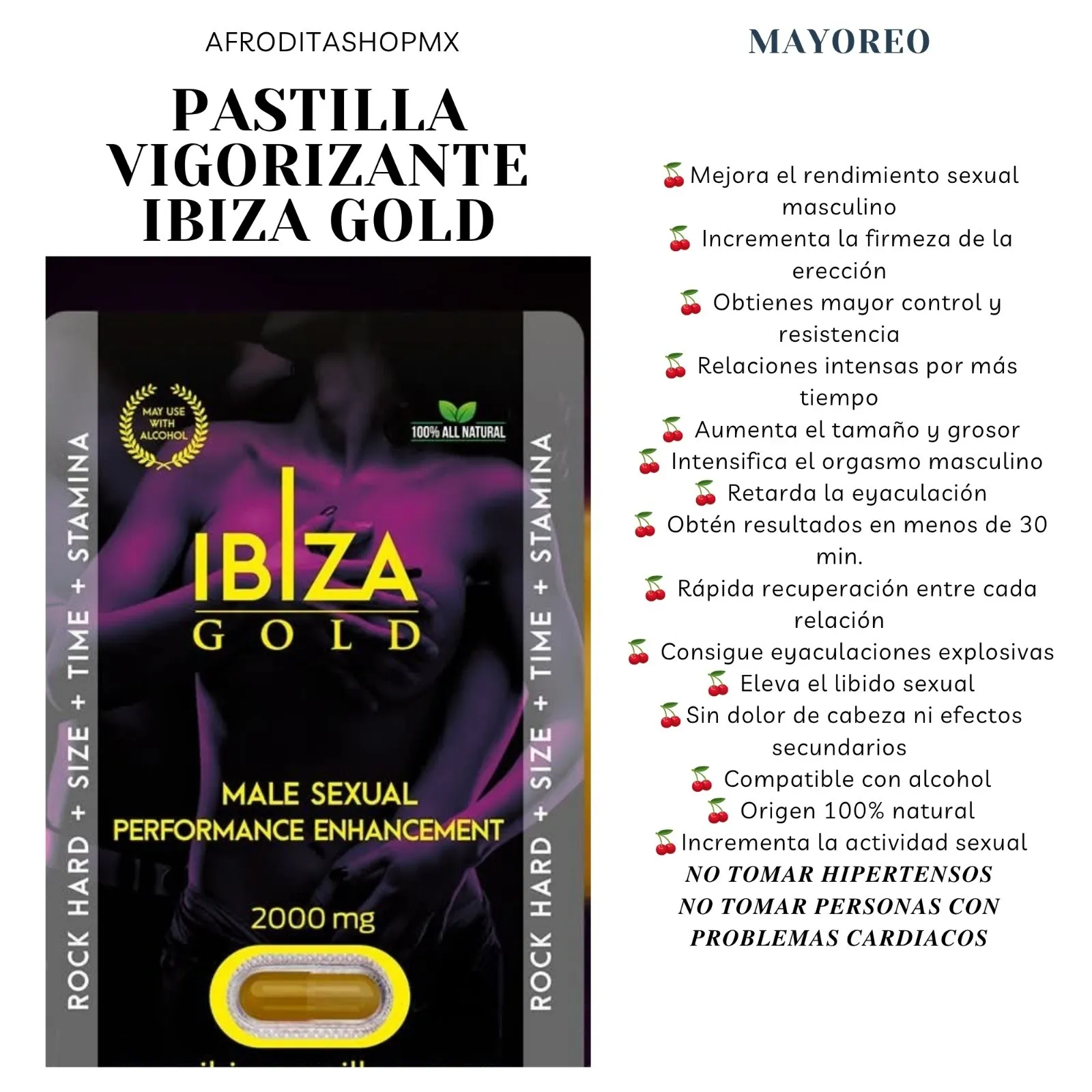 PASTILLA VIGORIZANTE IBIZA GOLD