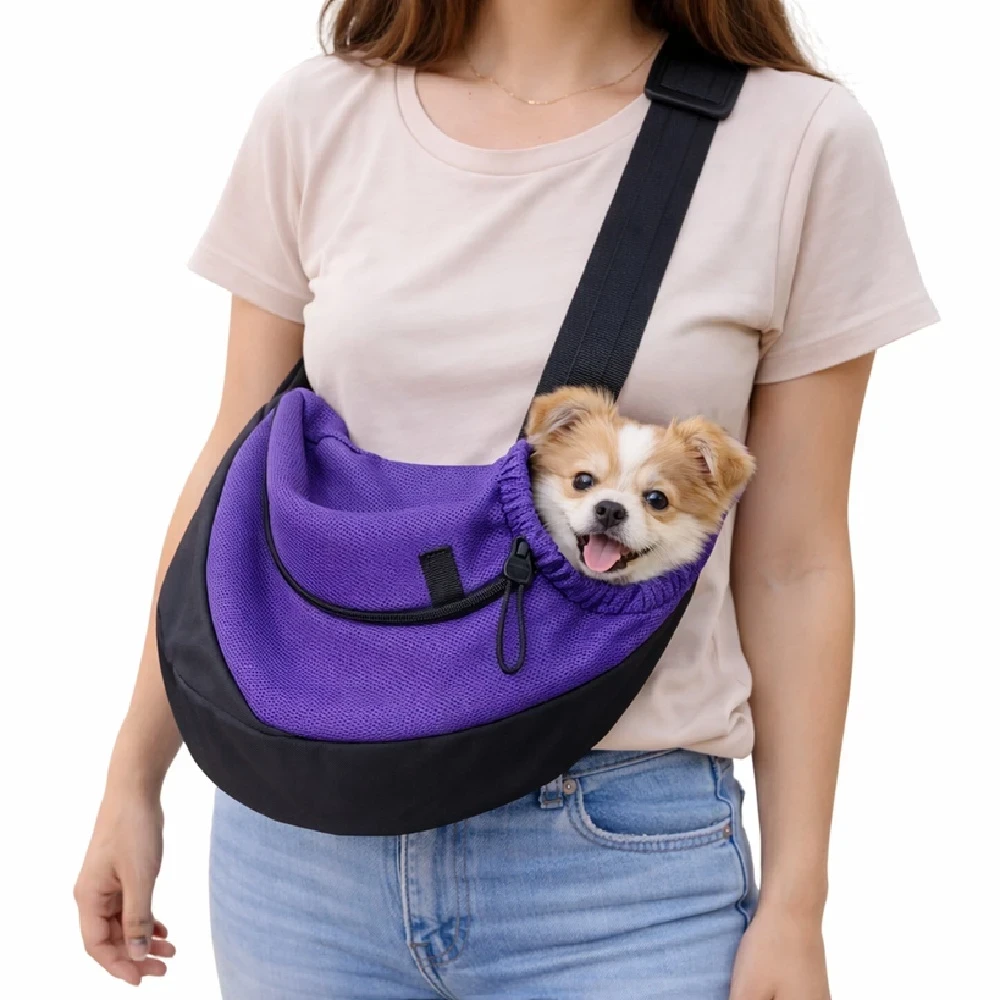 Bolso cruzado lila talla L