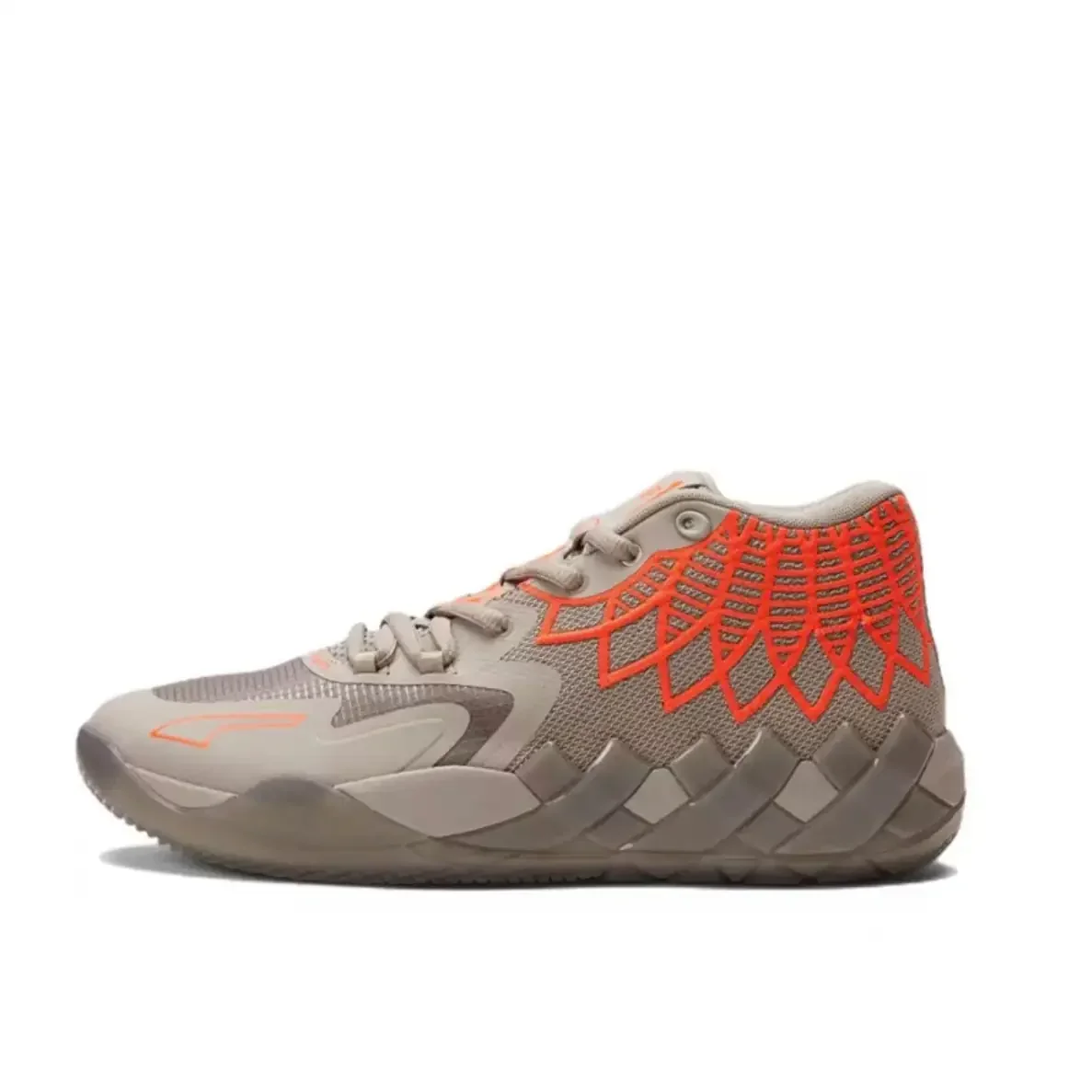 Lamelo Ball color Café con naranja 