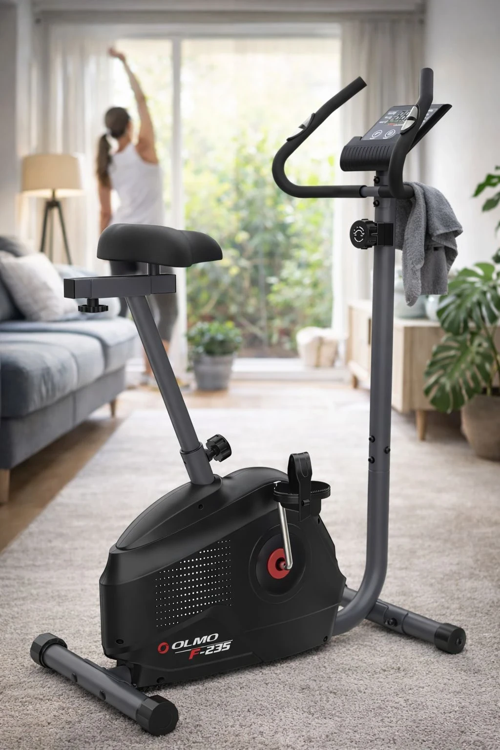 BICICLETA FIJA  OLMO FIT 235 MAG PULSO 8 NIVELES
