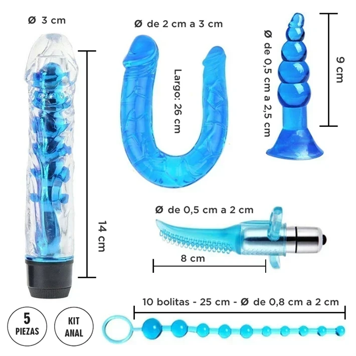 Octans : Kit Anal 5 Piezas Vibrador