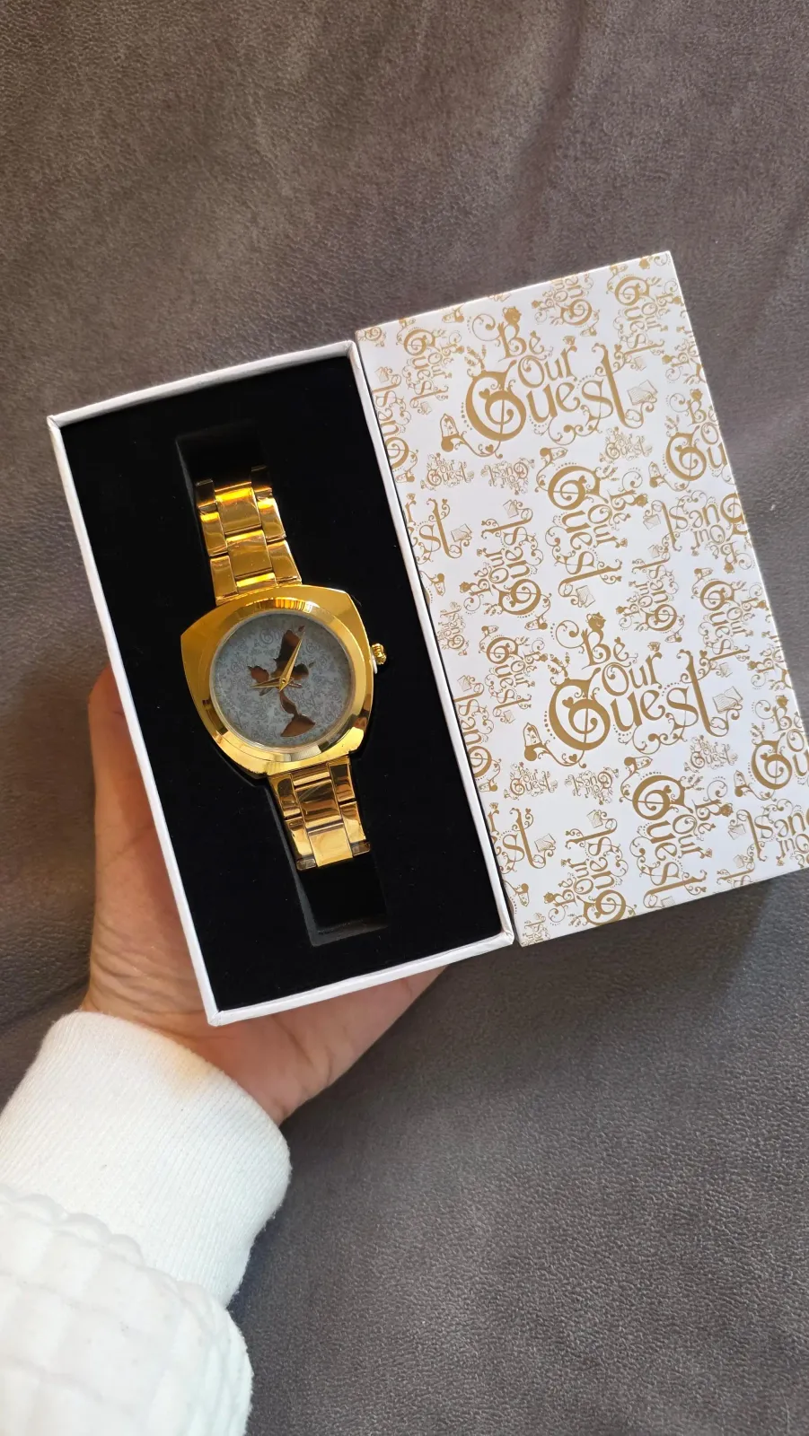 Disney La bella y la bestia reloj Dorado 4