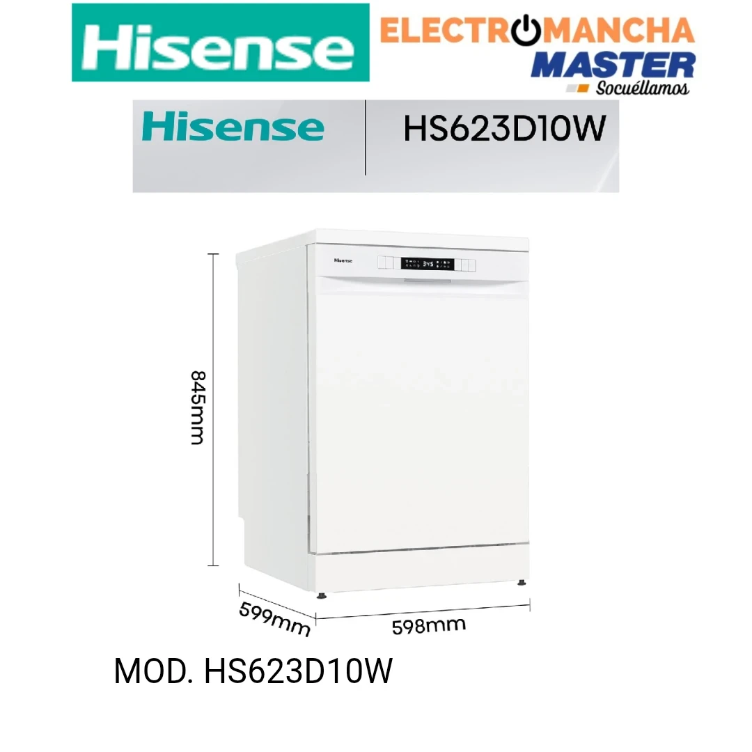 LAVAVAJILLAS HISENSE HS623D10W 3 BANDEJA BLANCO D 2