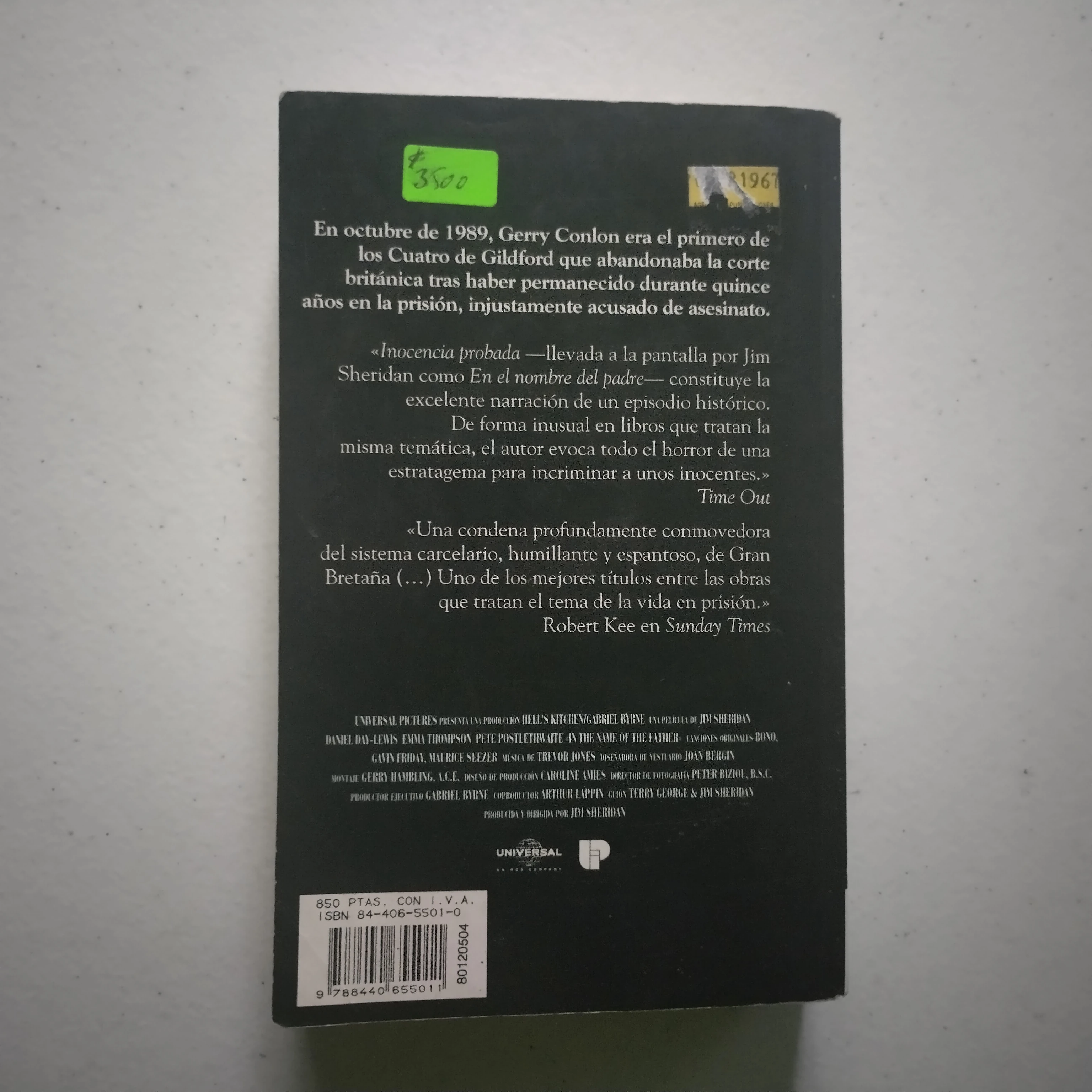 En el nombre del padre, Gerry Conlon, usado 2