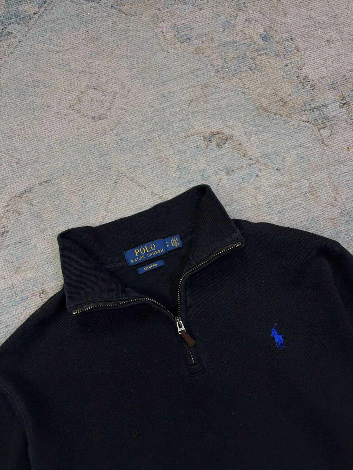 POLO RALPH LAUREN ESTATE RIB QUARTER-ZIP SWEATER 2