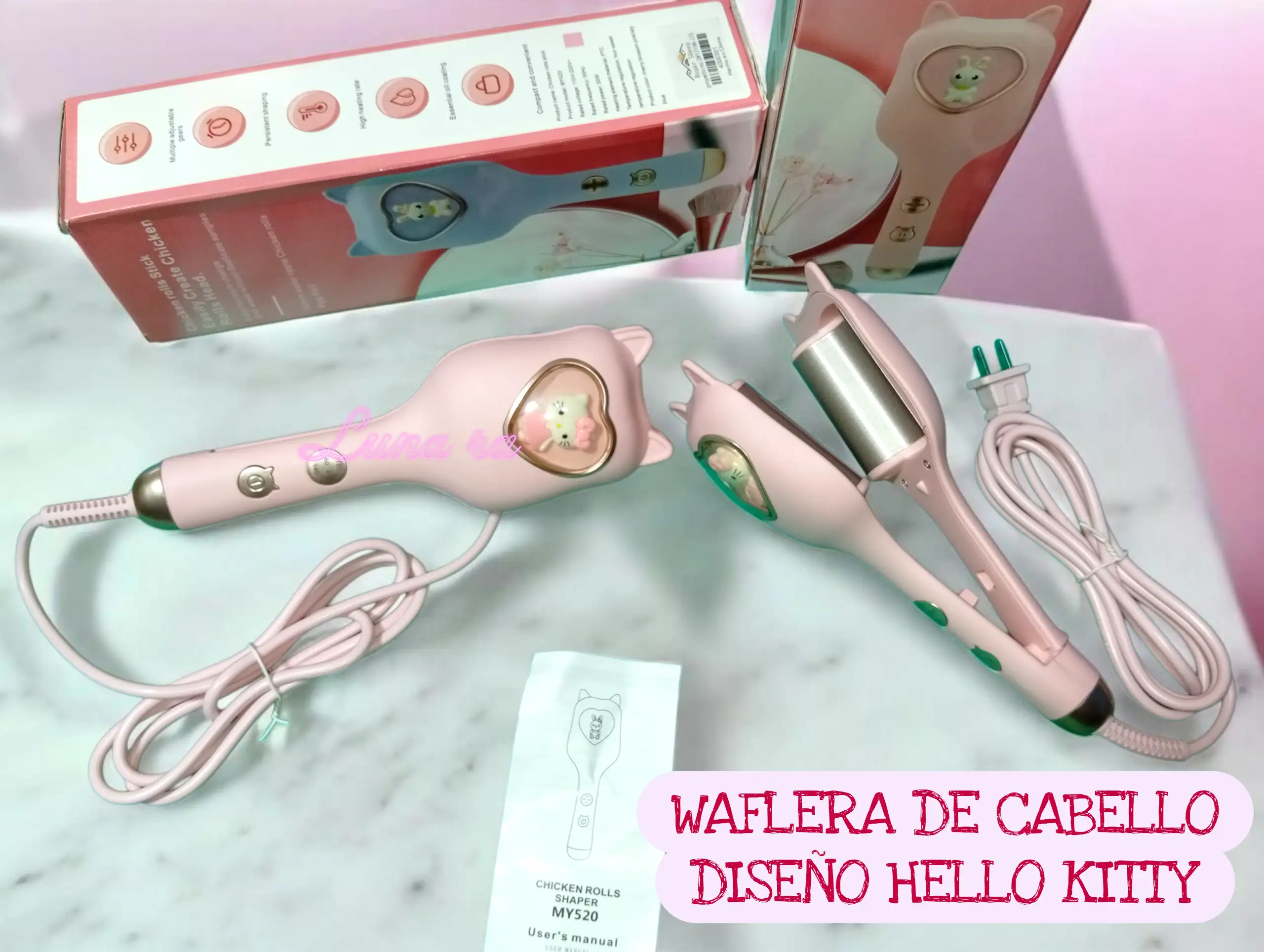 WAFLERA DE CABELLO DISEÑO HELLO KITTY 
