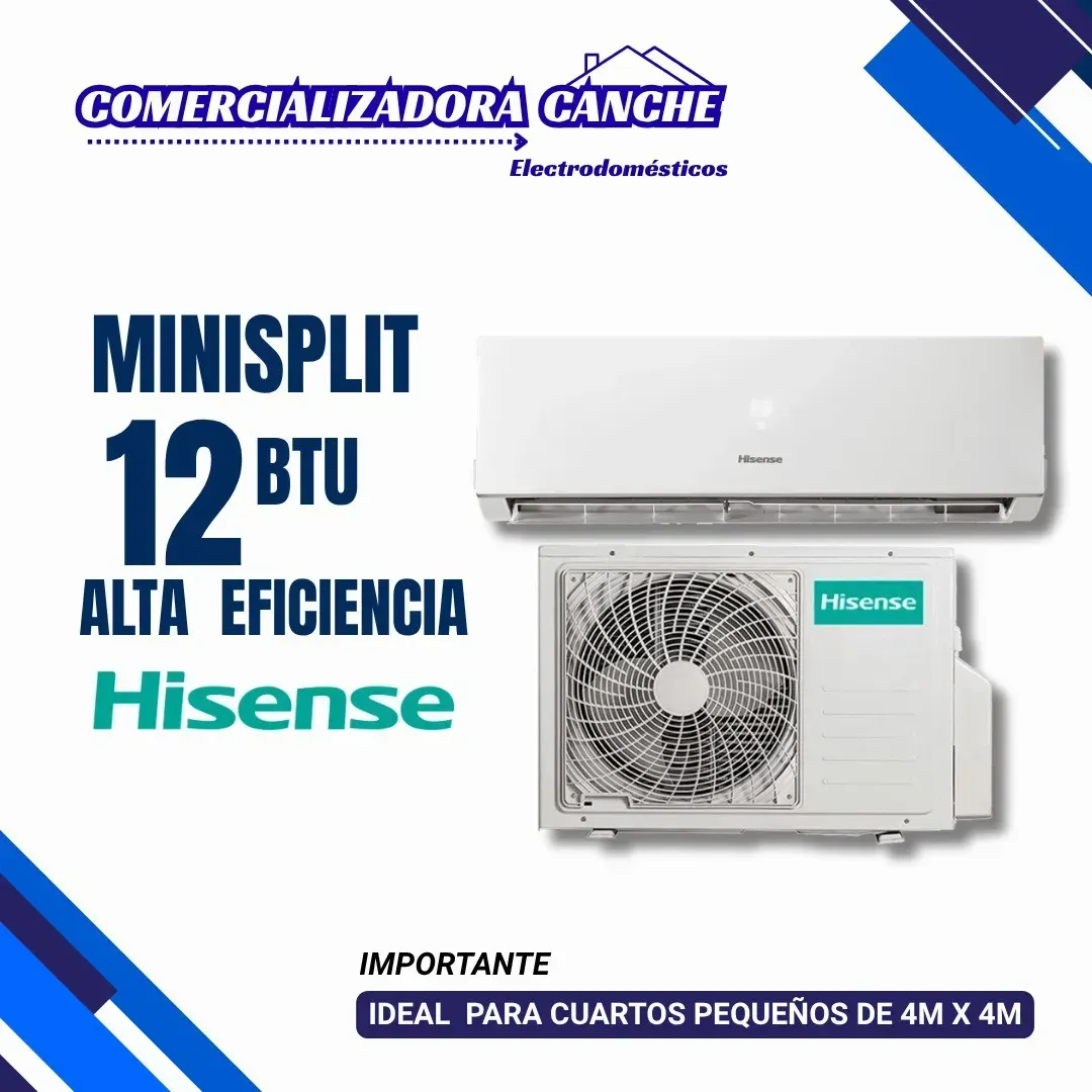 MINISPLIT 12BTU ALTA EFICIENCIA HISENSE