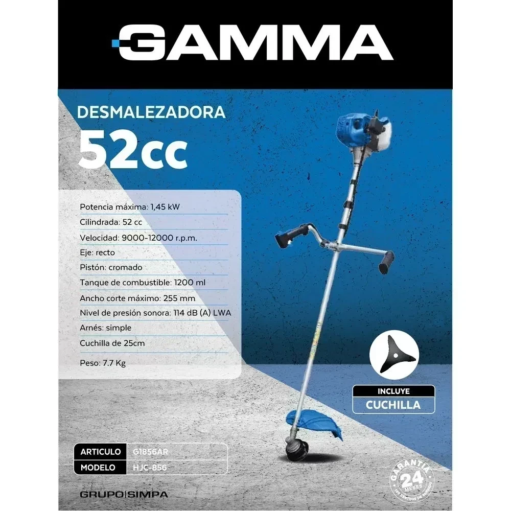 DESMALEZADORA A EXPLOSIÓN GAMMA 52CC