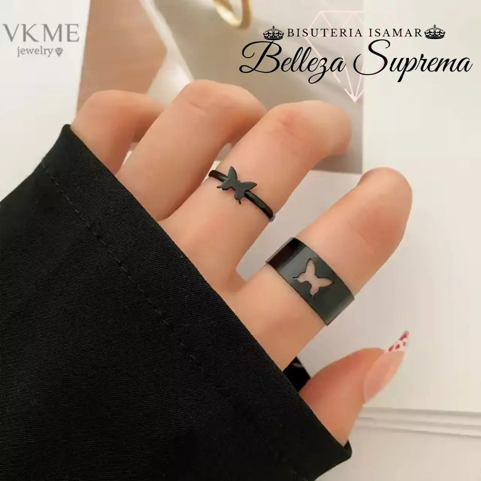 DUO DE ANILLOS MARIPOSA