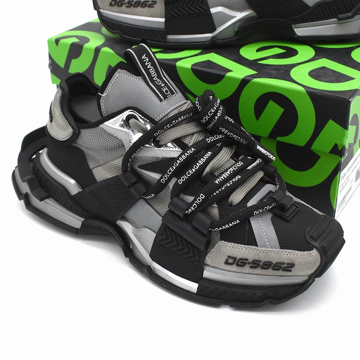 Sneaker Bassa DG Negro / Plata 9