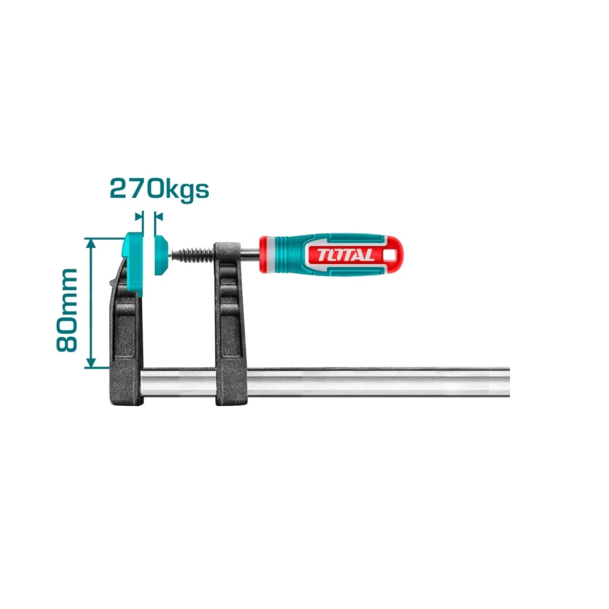 Prensa sargento tipo f 80×300mm total 4