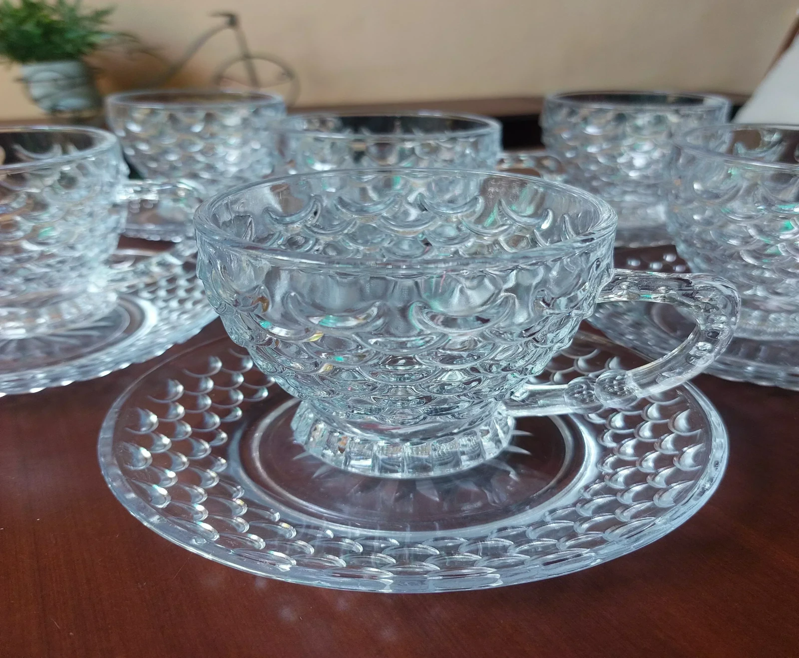 SET DE TAZAS DE CRISTAL 4