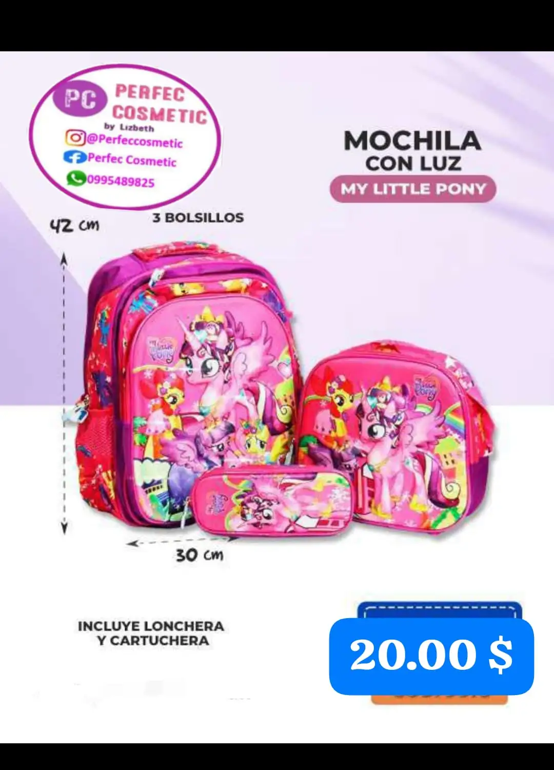 Mochila con Luz niña/niño  2