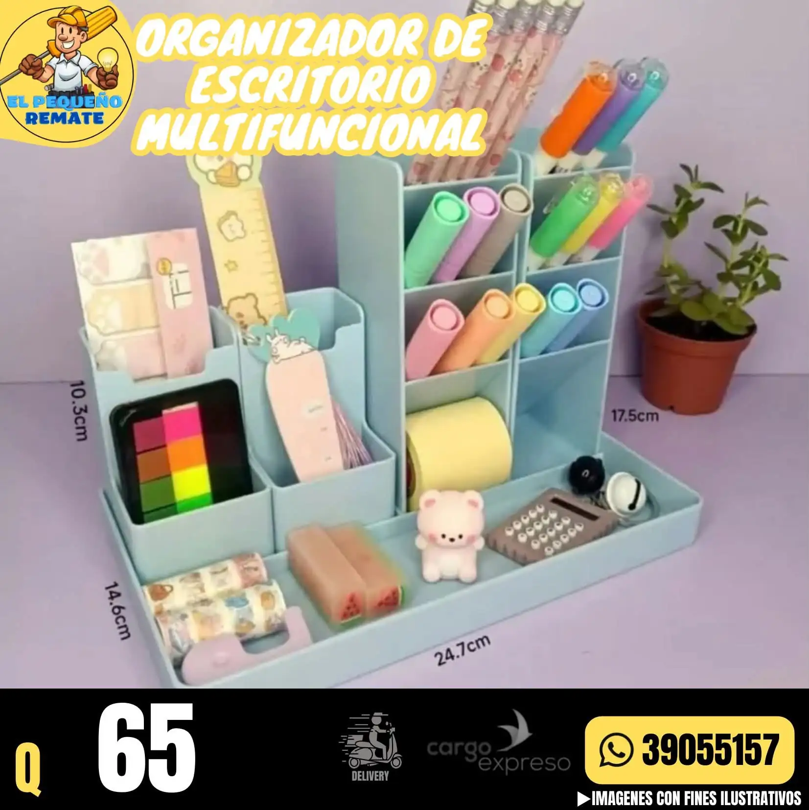 ORGANIZADOR DE ESCRITORIO MULTIFUNCIONAL 3
