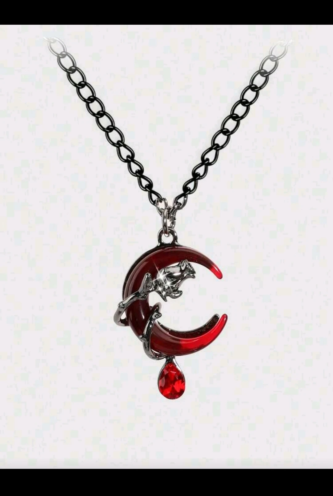 Collar asimeteico de media luna 🌑/ Agata Roja 2
