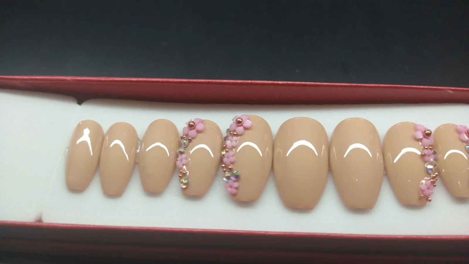 Uñas cortas flores 2