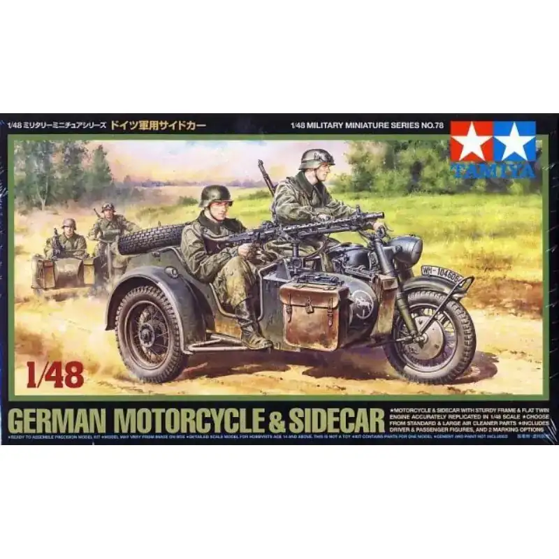 1/48 Tamiya GERMAN MOTORCYCLE & SIDECAR