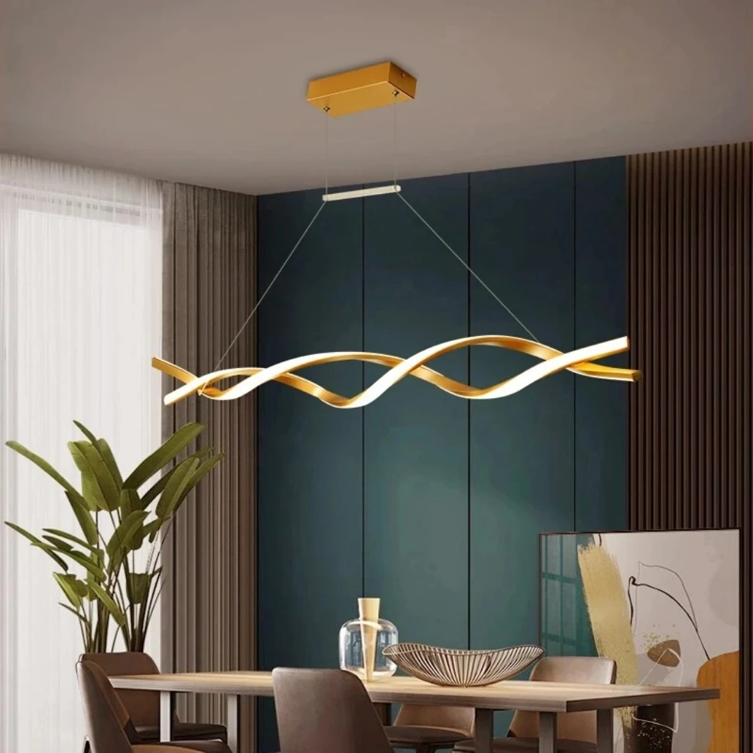 LAMPARA COLGANTE, 26W 80CM, LED 3000K-4000K-6500K, 110V-220V COLOR DORADO 3