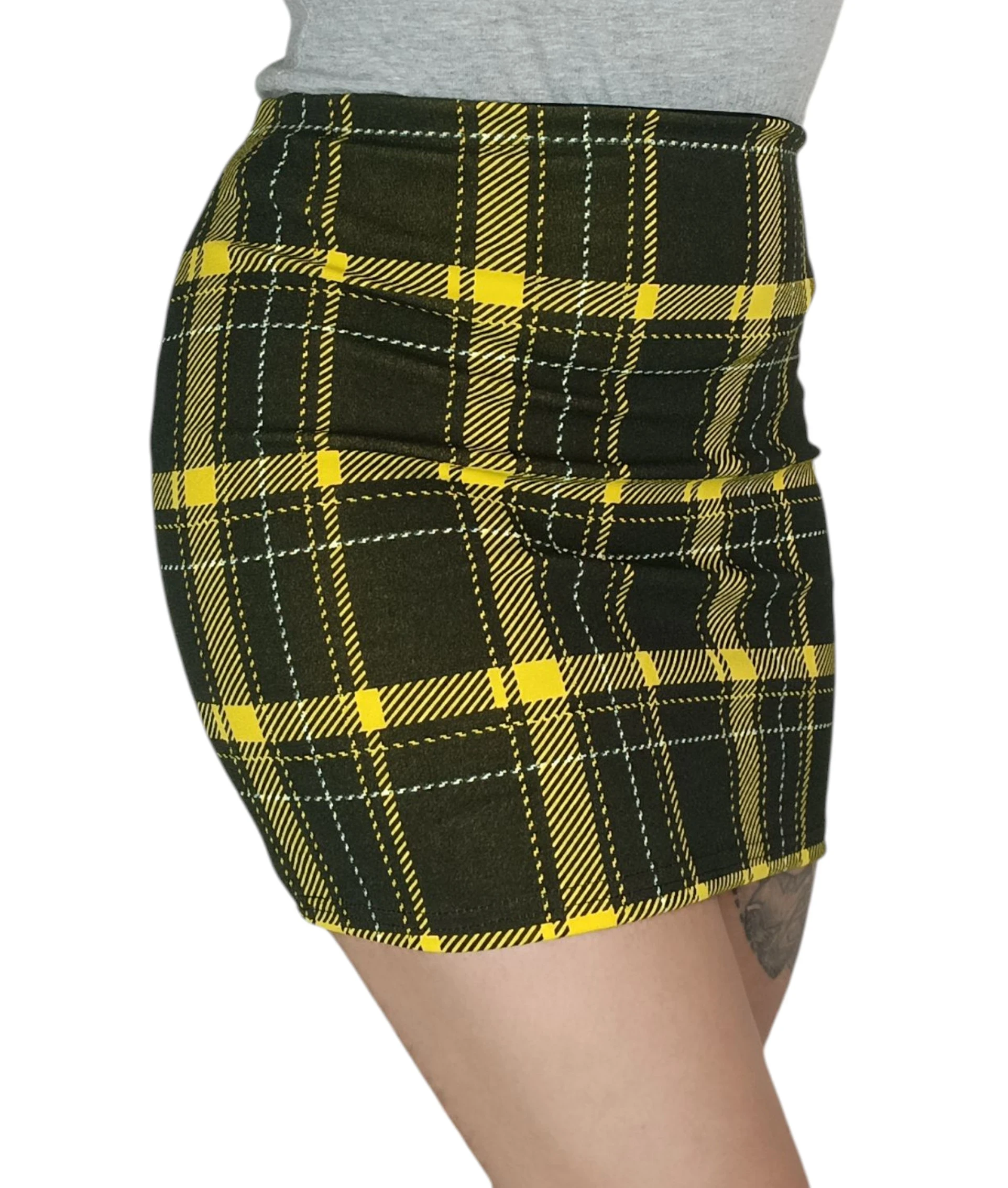 Falda cuadros amarillos 