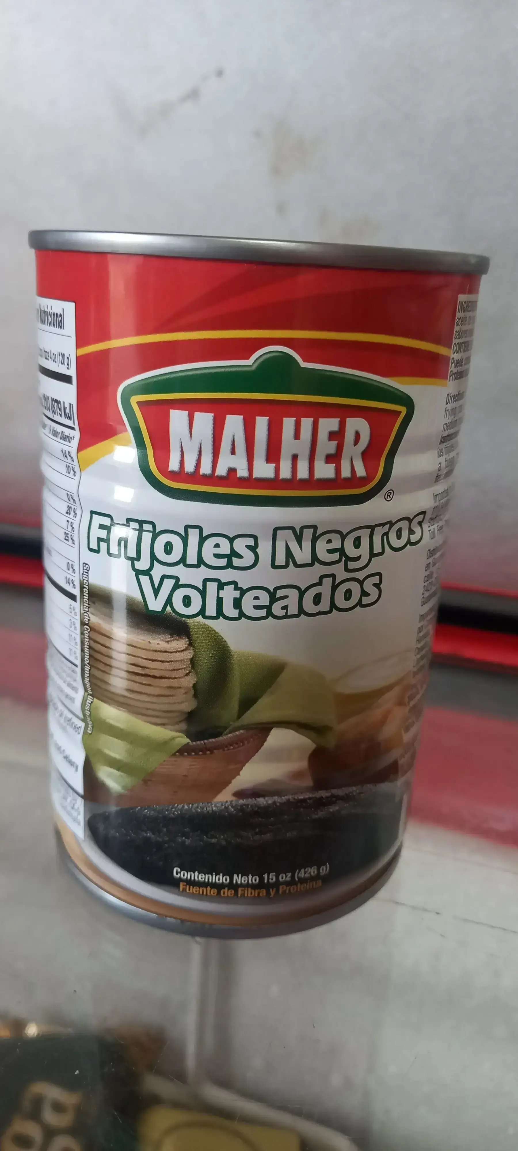 Frijol negro volteado de 15 onza 