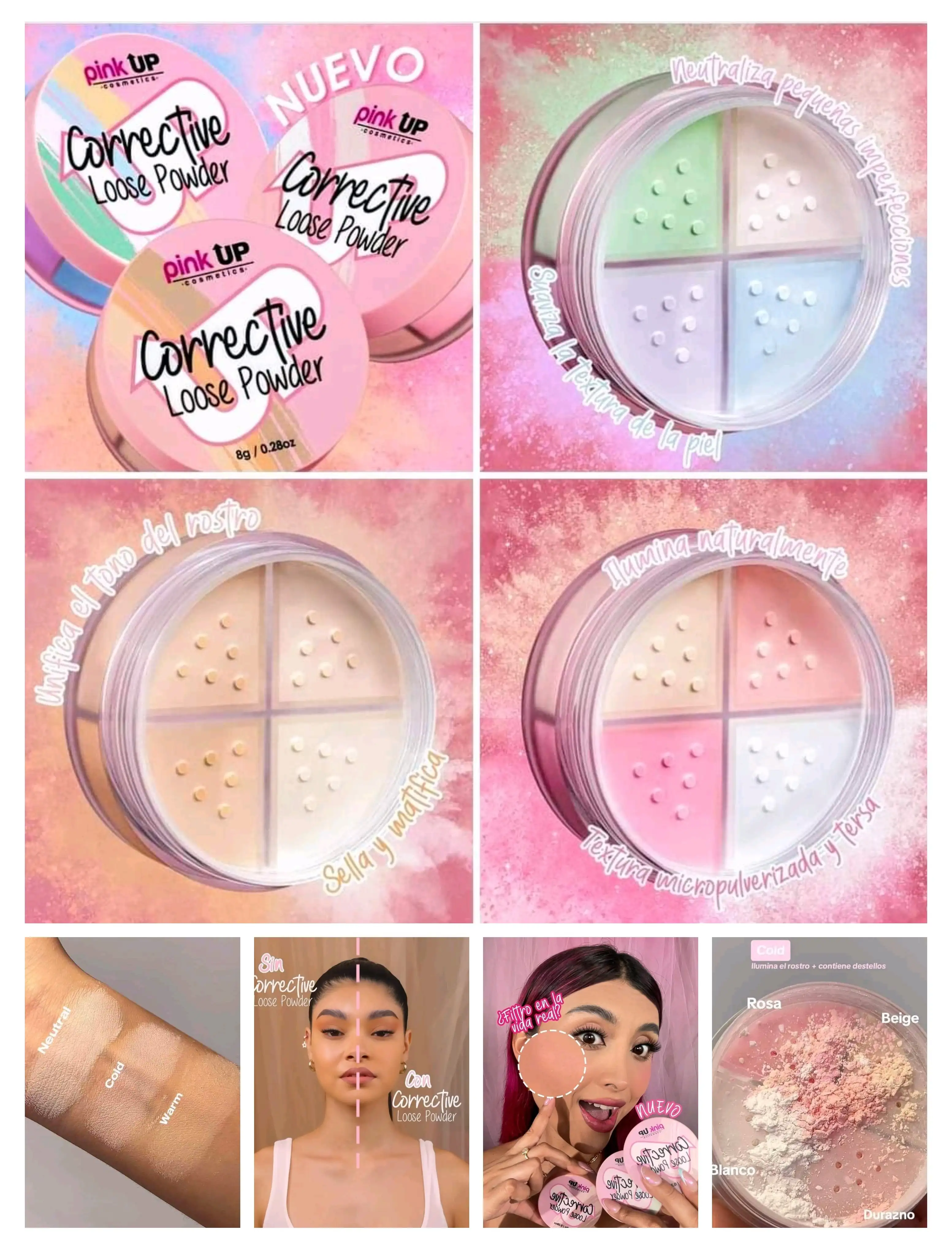 Corrective loose powder PU