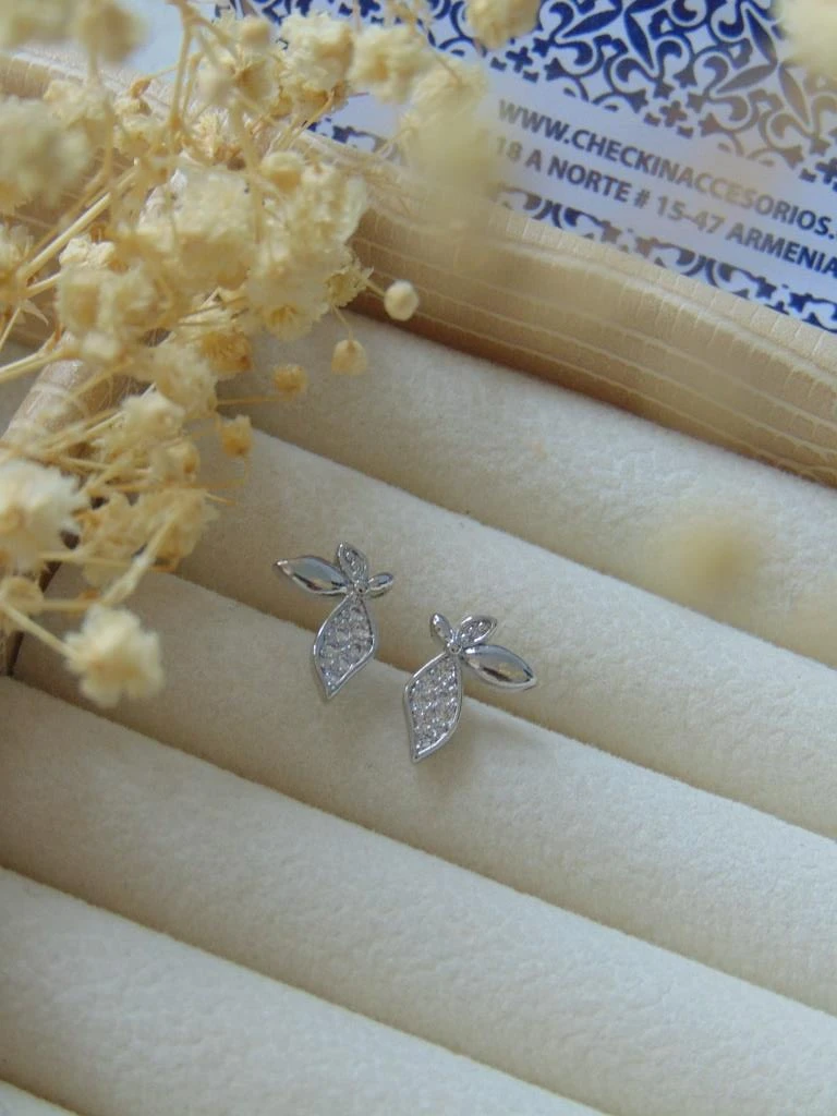 TOPOS RODIO PLATE MINI ORQUEDEA MICROCIRCONES BLANCO 2