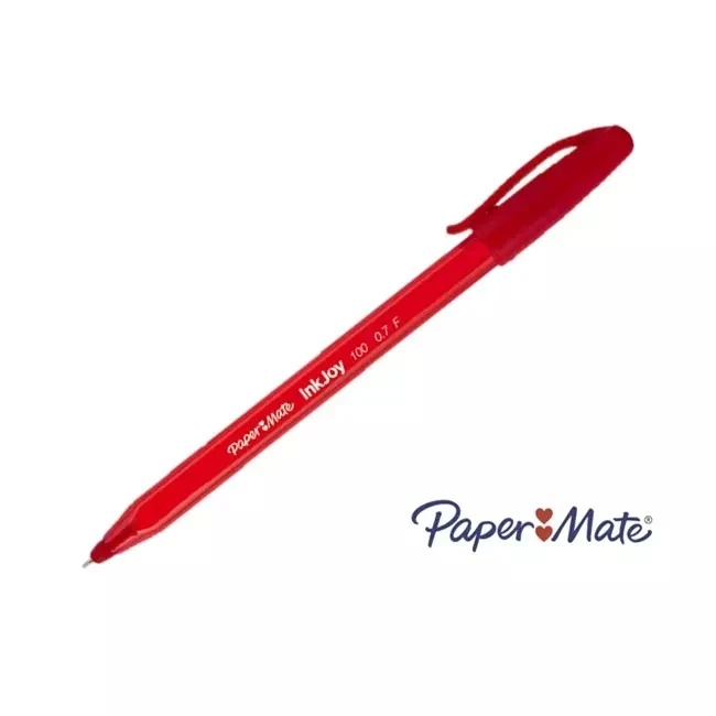 Bolígrafo papermate rojo  kilométrico  punto ultrafino 0.5