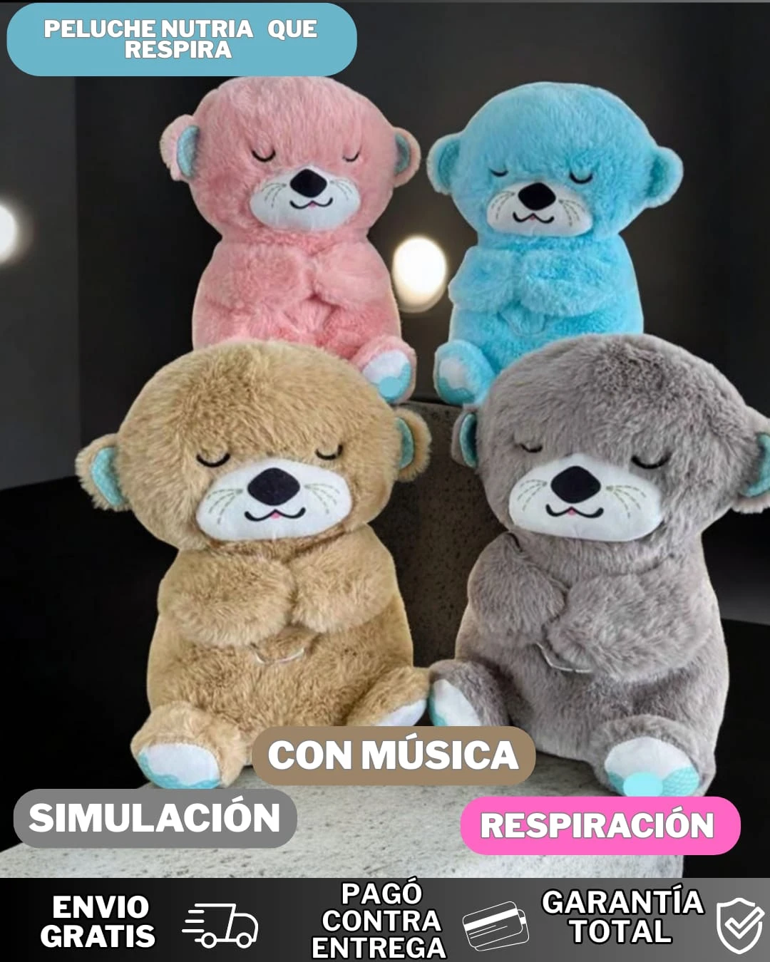 PELUCHE NUTRIA QUE RESPIRA 