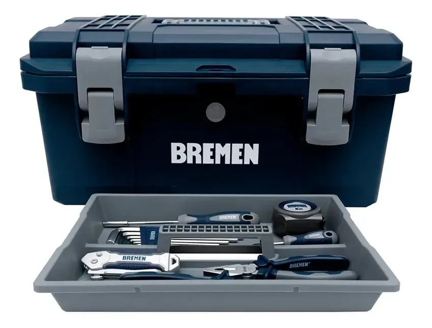Caja Herramientas Plastica Mediana 45cm Bremen Color Azul 2