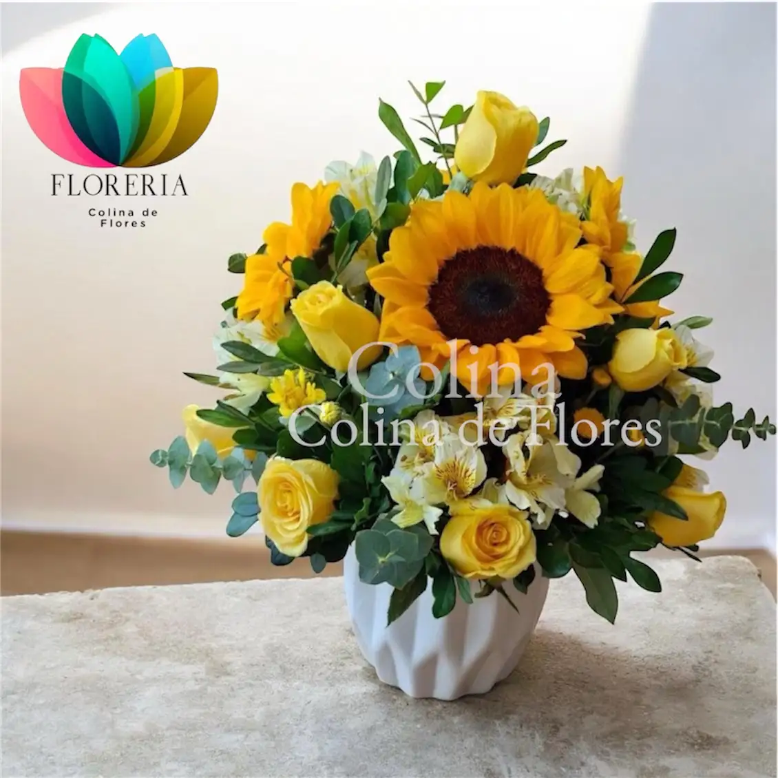 Box rosas amarillas