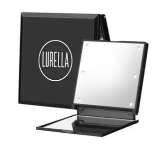 ESPEJO DE MANO CH COLOR NEGRO LUZ LED