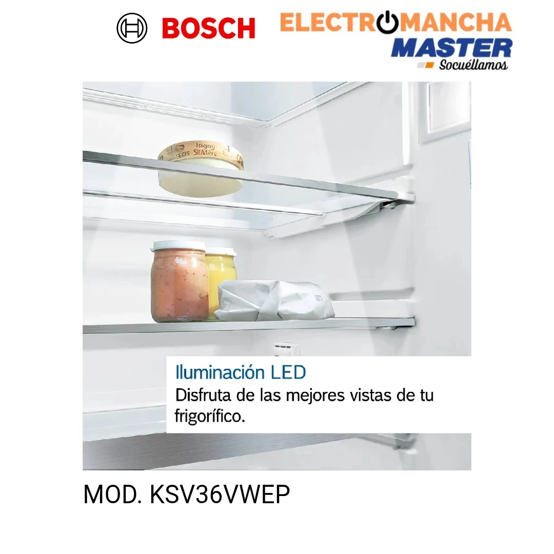 FRIGO 1 PUERTA BOSCH KSV36VWEP 1,86*60 BLANCO E 7