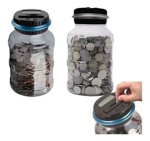 Alcancía Digital Transparente Contadora De Monedas 4