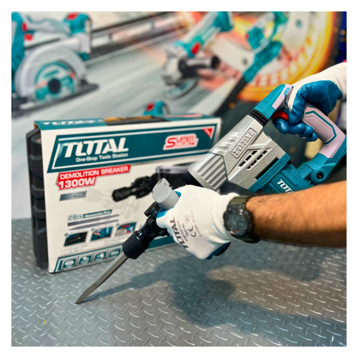 TH2130016 Martillo demoledor hex 1300w 20 joules industrial total 3