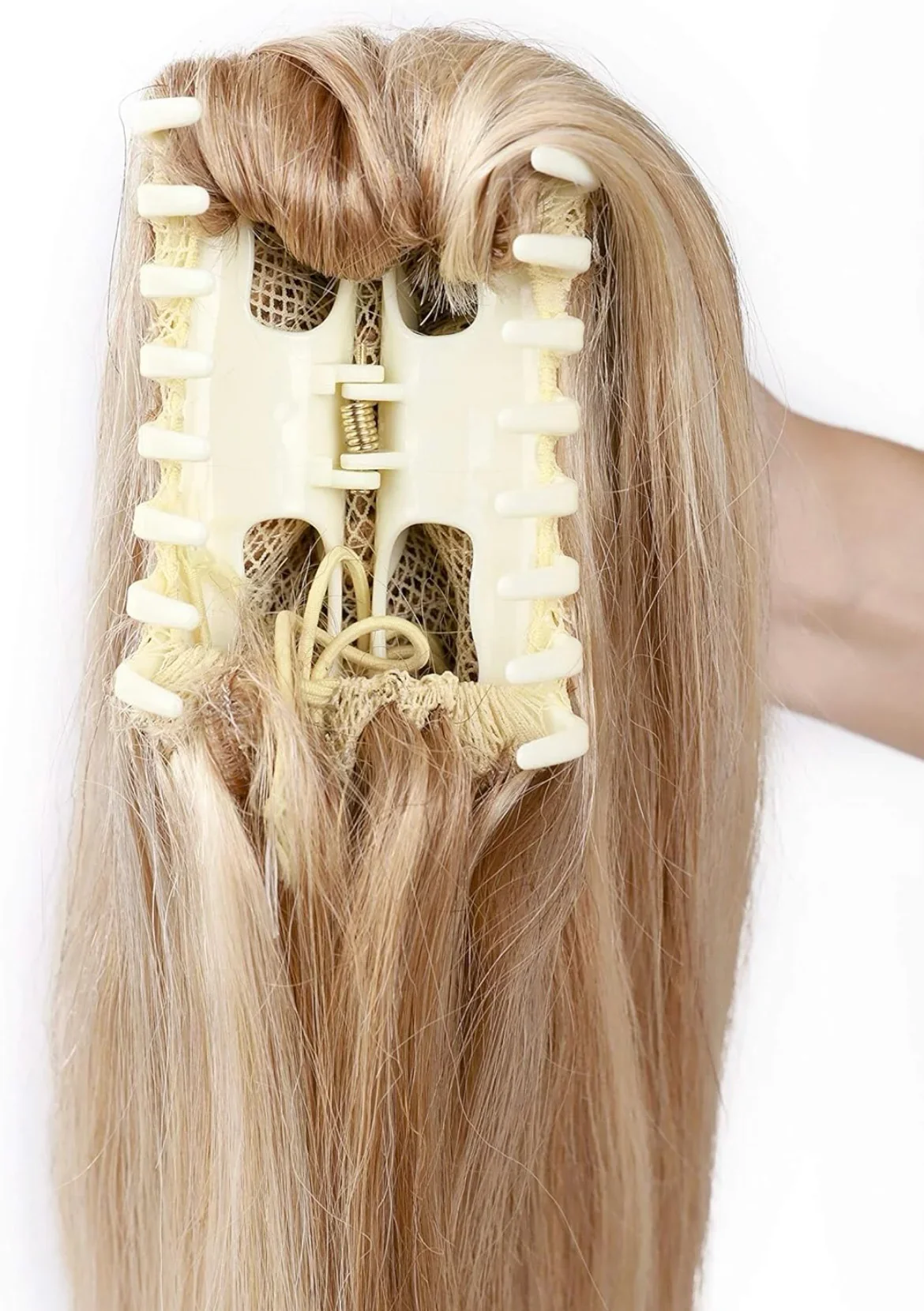Cola de cabello humano con gancho 20” 3