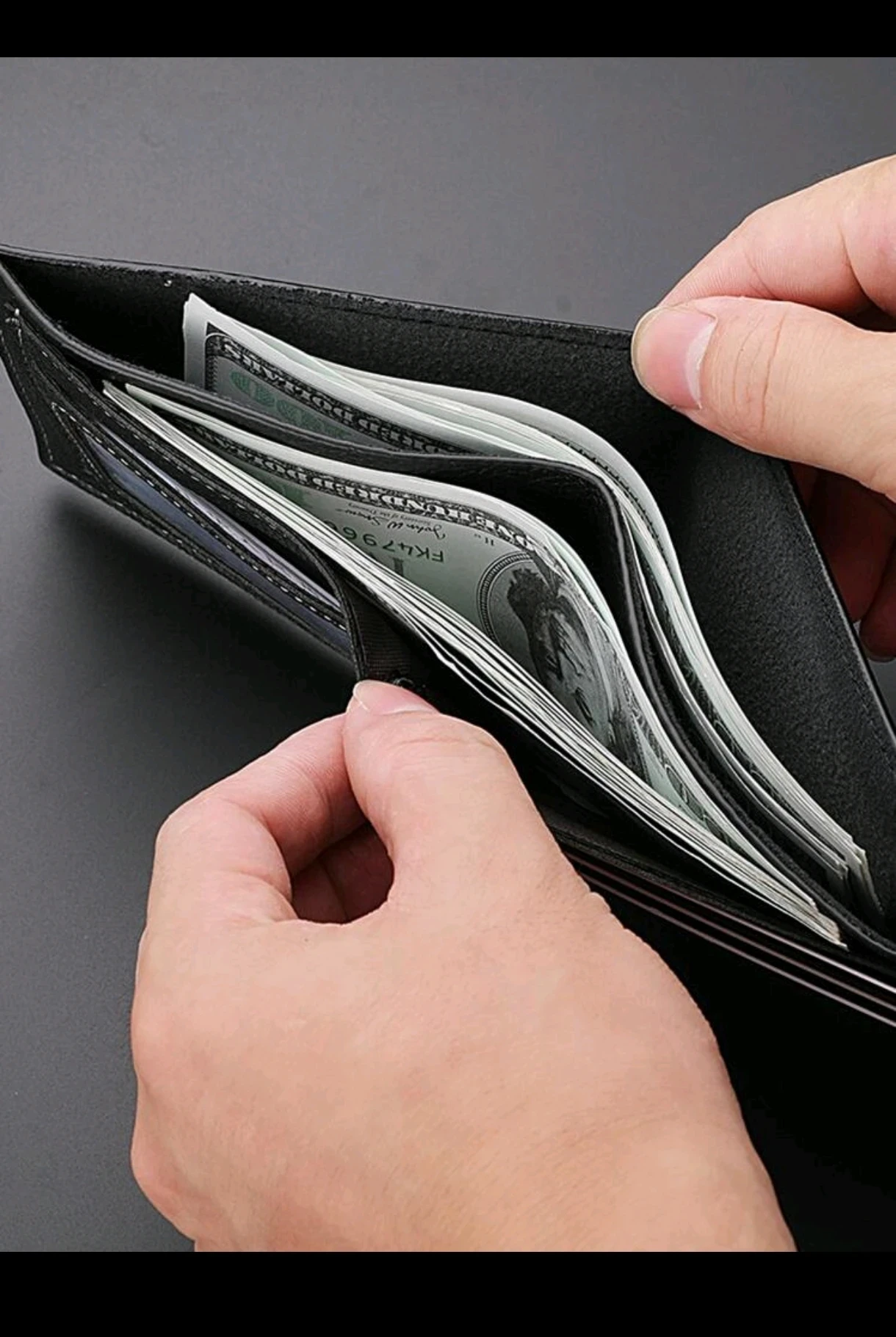 Billetera Clásica de Poliuretano Premium con Costura en Contraste - Deabolar 2