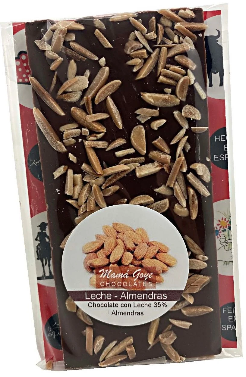 TABLETA CHOCO LECHE ALMENDRA 