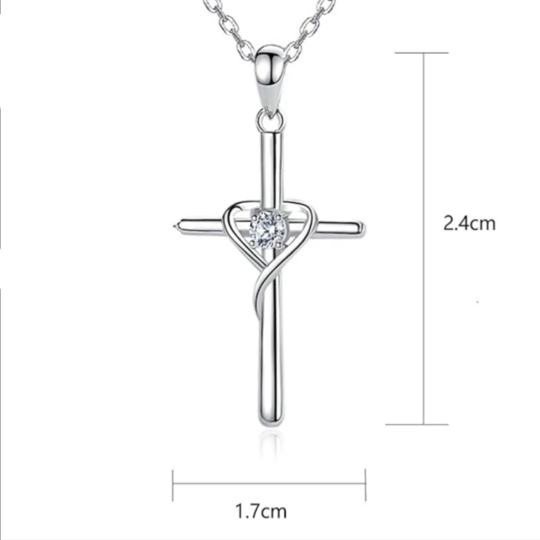 CADENA NIÑA CON CRUZ PLATA  3