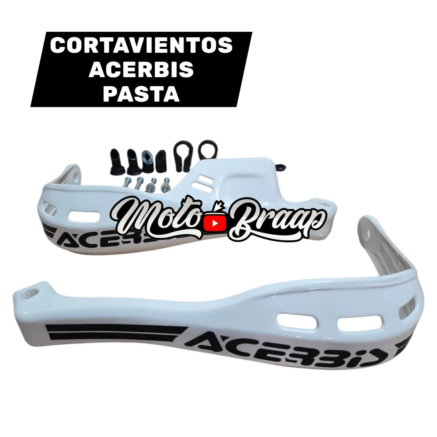 Cortavientos tipo Acerbis / manubrio 7/8 / pasta blanco