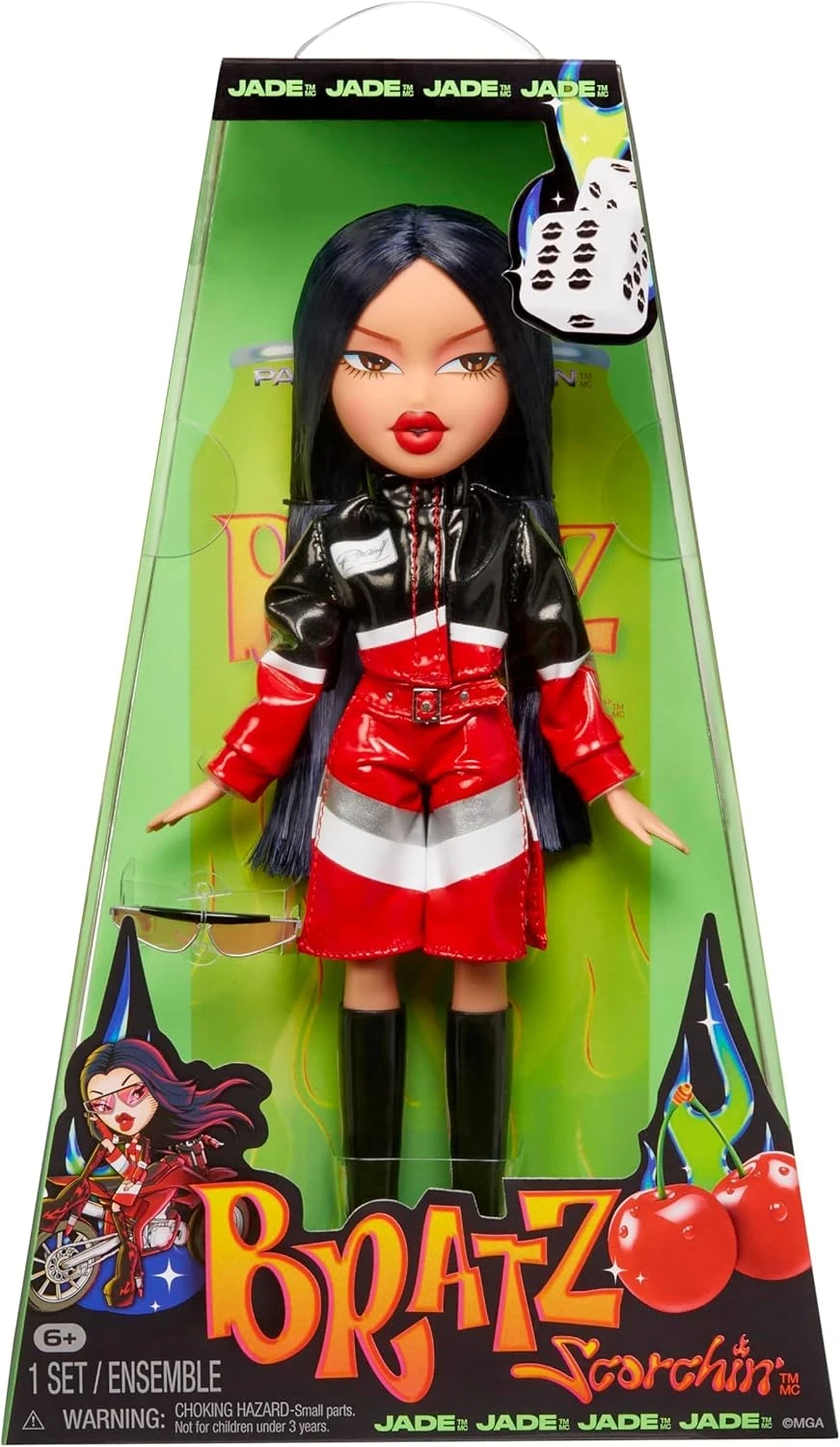 Bratz Muñeca de moda Scorchin' Jade con accesorios
